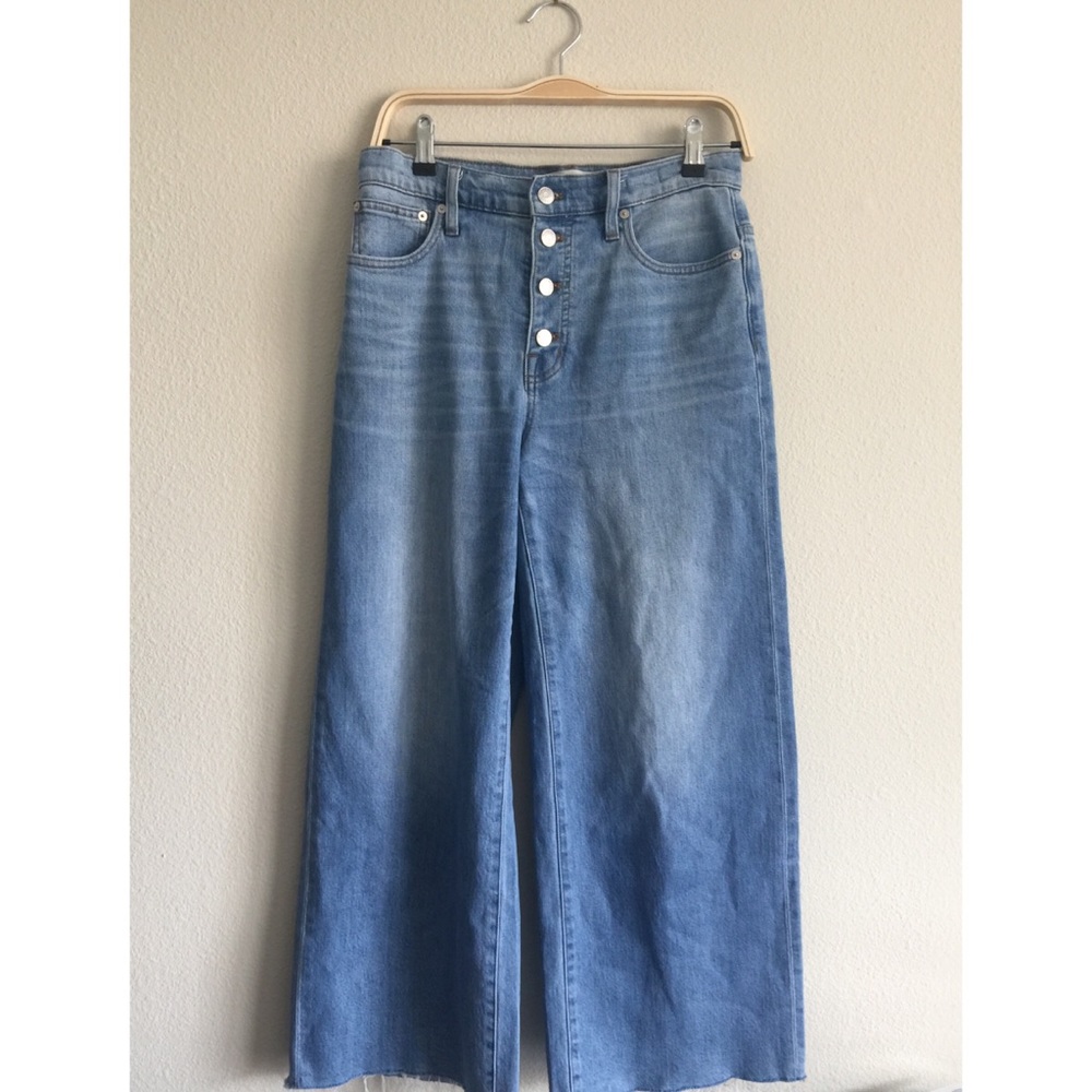 Madewell Wide-Leg Crop Jeans: Button-Front Edition